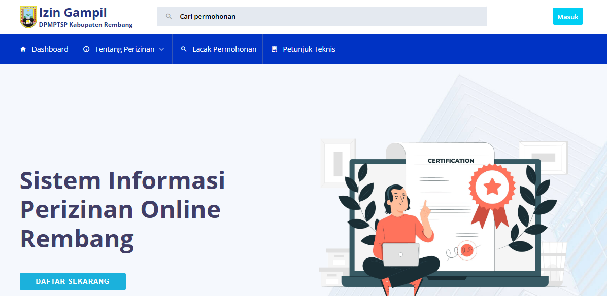 Implementasi Sistem Aplikasi Izin Gampil DPMPTSP Kabupaten Rembang untuk Layanan SIP Nakes dan Named